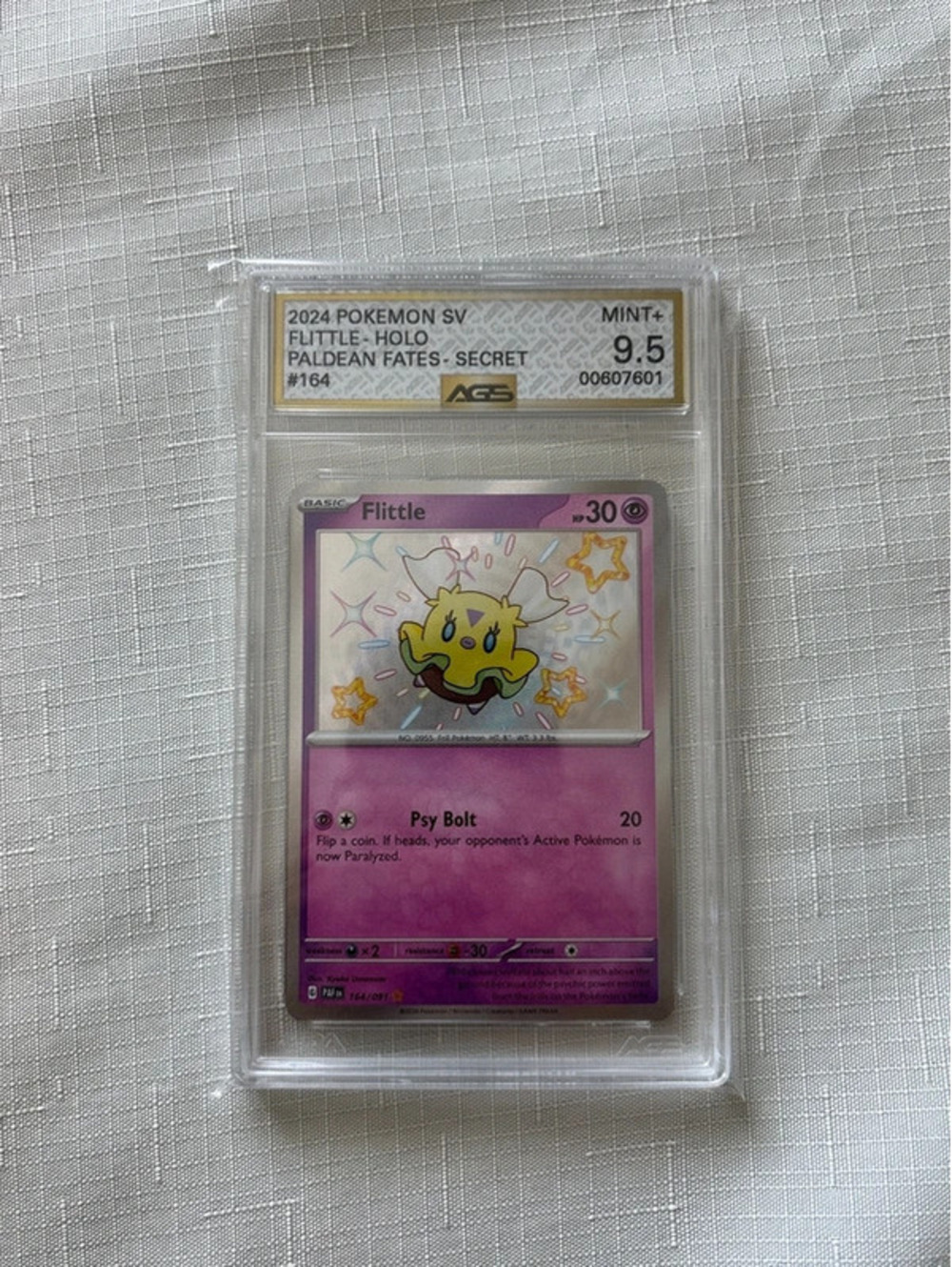 Pokemon Flittle S 270/190 SV4a Shiny Treasure Card AGS 9.5 Mint+ Graded Slab